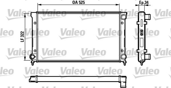 Valeo 731729 - Радиатор, охлаждане на двигателя vvparts.bg