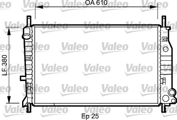 Valeo 731724 - Радиатор, охлаждане на двигателя vvparts.bg