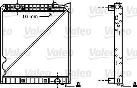 Valeo 733419 - Радиатор, охлаждане на двигателя vvparts.bg