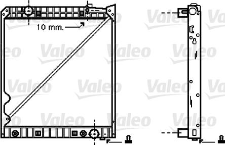 Valeo 733418 - Радиатор, охлаждане на двигателя vvparts.bg