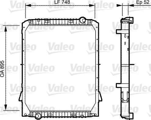 Valeo 733482 - Радиатор, охлаждане на двигателя vvparts.bg