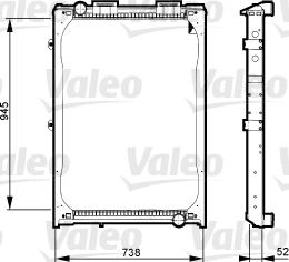 Valeo 733430 - Радиатор, охлаждане на двигателя vvparts.bg