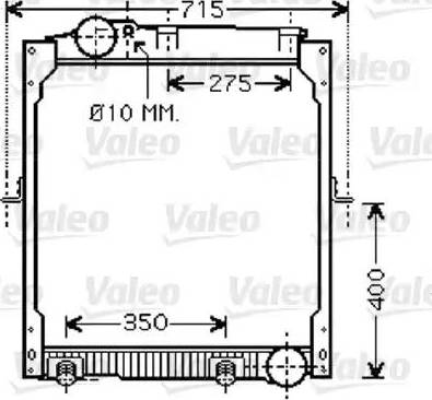 Valeo 733425 - Радиатор, охлаждане на двигателя vvparts.bg