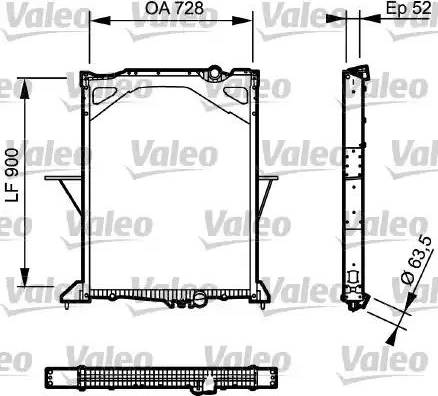 Valeo 733502 - Радиатор, охлаждане на двигателя vvparts.bg