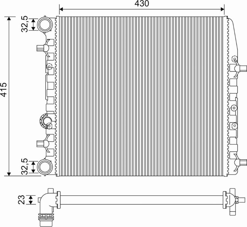 Valeo 733062 - Радиатор, охлаждане на двигателя vvparts.bg