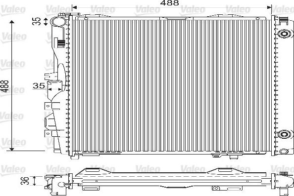 Valeo 733134 - Радиатор, охлаждане на двигателя vvparts.bg