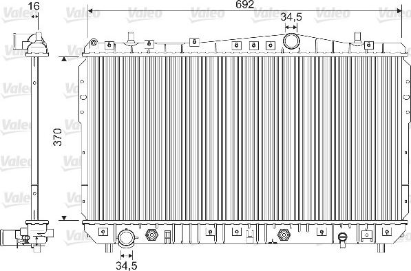 Valeo 733128 - Радиатор, охлаждане на двигателя vvparts.bg