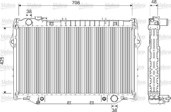 Valeo 733200 - Радиатор, охлаждане на двигателя vvparts.bg