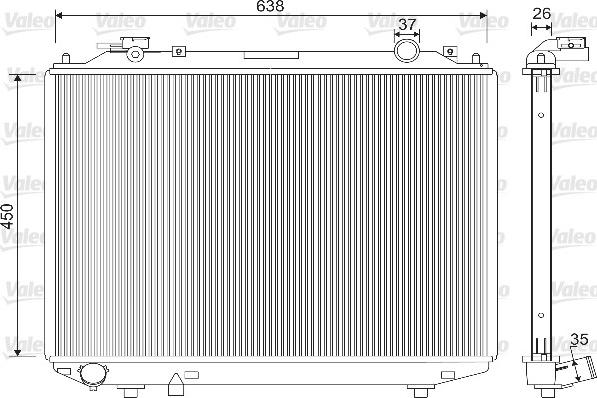 Valeo 733212 - Радиатор, охлаждане на двигателя vvparts.bg