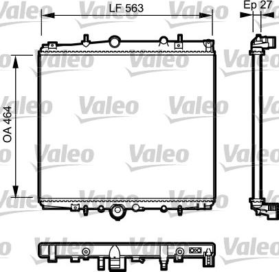 Valeo 732944 - Радиатор, охлаждане на двигателя vvparts.bg