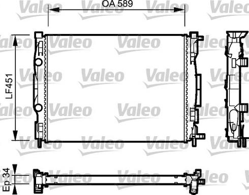 Valeo 732946 - Радиатор, охлаждане на двигателя vvparts.bg