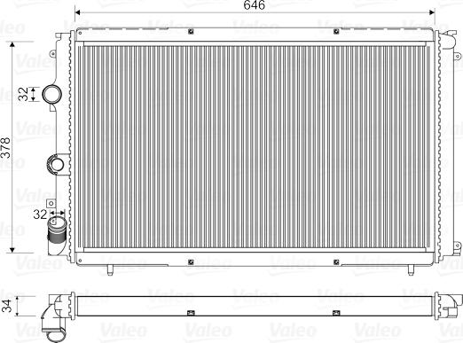 Valeo 732940 - Радиатор, охлаждане на двигателя vvparts.bg