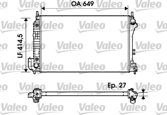 Valeo 732947 - Радиатор, охлаждане на двигателя vvparts.bg