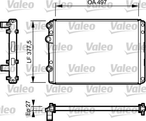 Valeo 732953 - Радиатор, охлаждане на двигателя vvparts.bg