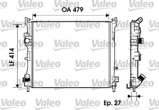 Valeo 732960 - Радиатор, охлаждане на двигателя vvparts.bg