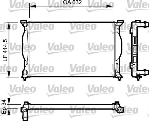 Valeo 732963 - Радиатор, охлаждане на двигателя vvparts.bg