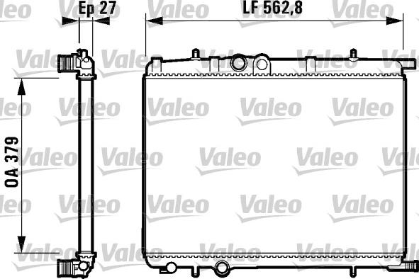 Valeo 732909 - Радиатор, охлаждане на двигателя vvparts.bg