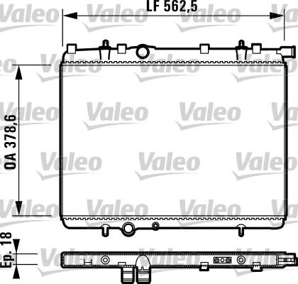 Valeo 732904 - Радиатор, охлаждане на двигателя vvparts.bg