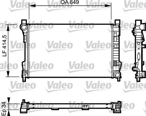 Valeo 732900 - Радиатор, охлаждане на двигателя vvparts.bg