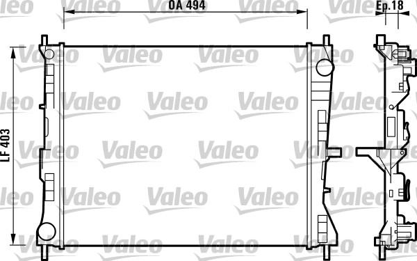 Valeo 732903 - Радиатор, охлаждане на двигателя vvparts.bg