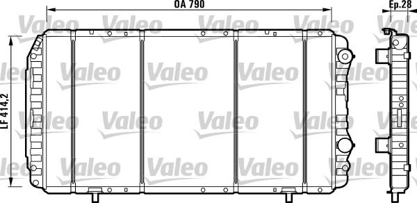 Valeo 732914 - Радиатор, охлаждане на двигателя vvparts.bg