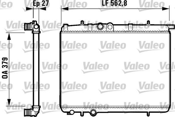 Valeo 732910 - Радиатор, охлаждане на двигателя vvparts.bg