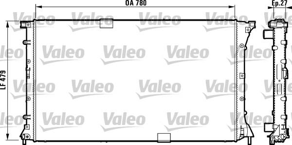 Valeo 732911 - Радиатор, охлаждане на двигателя vvparts.bg