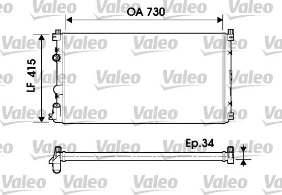 Valeo 732918 - Радиатор, охлаждане на двигателя vvparts.bg