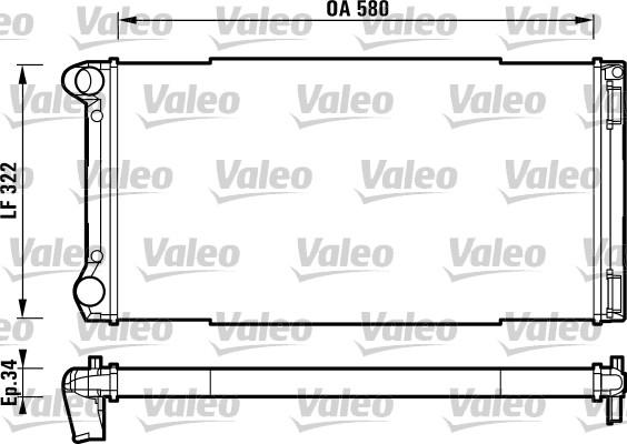 Valeo 732913 - Радиатор, охлаждане на двигателя vvparts.bg