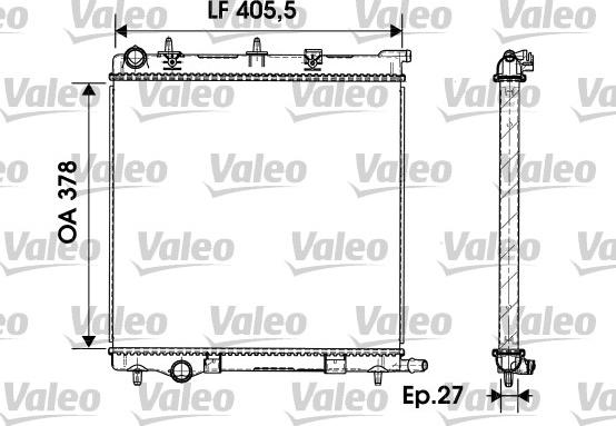 Valeo 732930 - Радиатор, охлаждане на двигателя vvparts.bg