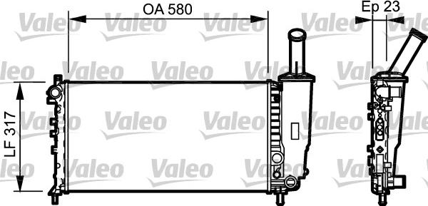 Valeo 732923 - Радиатор, охлаждане на двигателя vvparts.bg