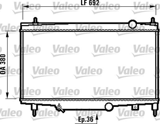 Valeo 732492 - Радиатор, охлаждане на двигателя vvparts.bg