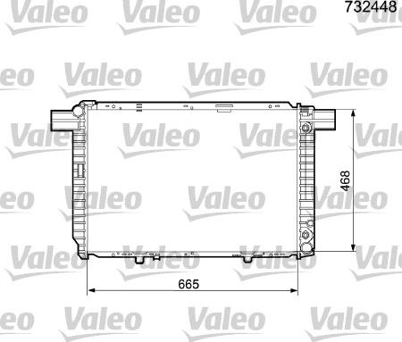 Valeo 732448 - Радиатор, охлаждане на двигателя vvparts.bg