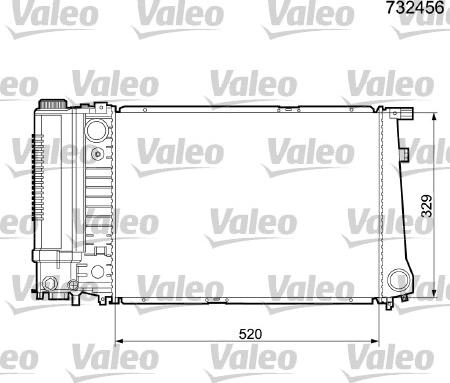 Valeo 732456 - Радиатор, охлаждане на двигателя vvparts.bg