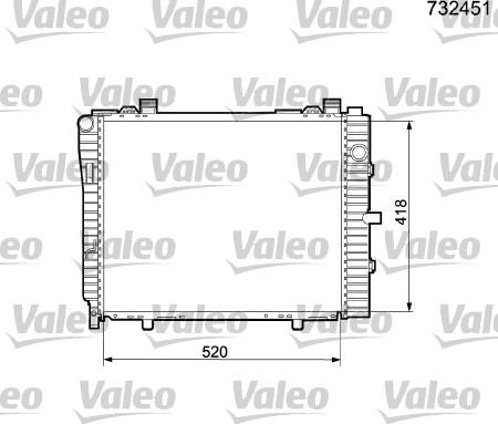 Valeo 732451 - Радиатор, охлаждане на двигателя vvparts.bg