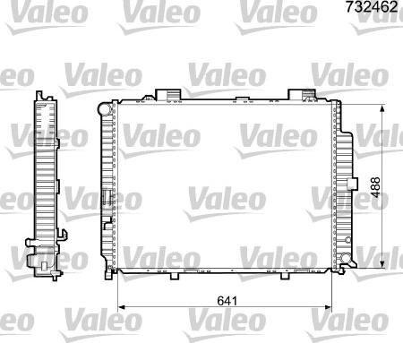 Valeo 732462 - Радиатор, охлаждане на двигателя vvparts.bg
