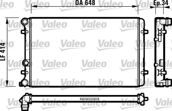 Valeo 732427 - Радиатор, охлаждане на двигателя vvparts.bg