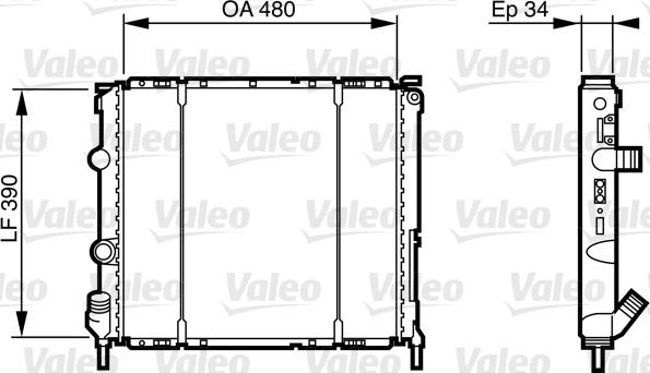 Valeo 732474 - Радиатор, охлаждане на двигателя vvparts.bg