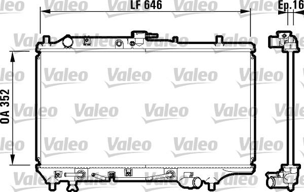 Valeo 732475 - Радиатор, охлаждане на двигателя vvparts.bg