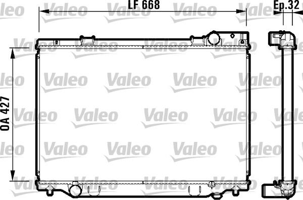 Valeo 732476 - Радиатор, охлаждане на двигателя vvparts.bg