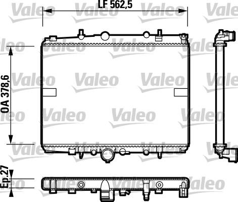 Valeo 732599 - Радиатор, охлаждане на двигателя vvparts.bg