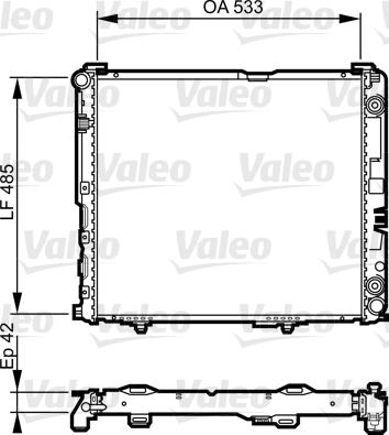 Valeo 732591 - Радиатор, охлаждане на двигателя vvparts.bg