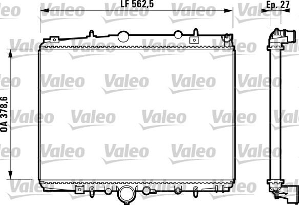 Valeo 732598 - Радиатор, охлаждане на двигателя vvparts.bg