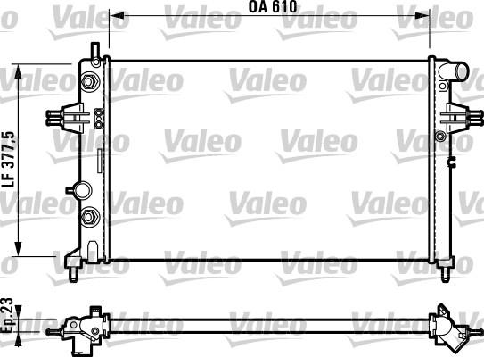 Valeo 732549 - Радиатор, охлаждане на двигателя vvparts.bg