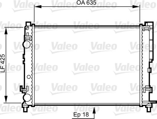 Valeo 732544 - Радиатор, охлаждане на двигателя vvparts.bg