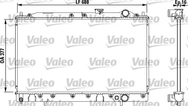 Valeo 732540 - Радиатор, охлаждане на двигателя vvparts.bg