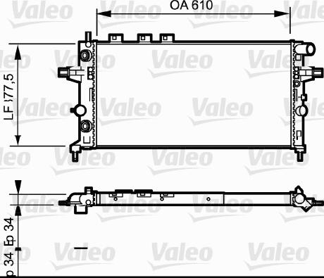 Valeo 732548 - Радиатор, охлаждане на двигателя vvparts.bg