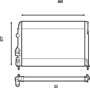 Valeo 732559 - Радиатор, охлаждане на двигателя vvparts.bg