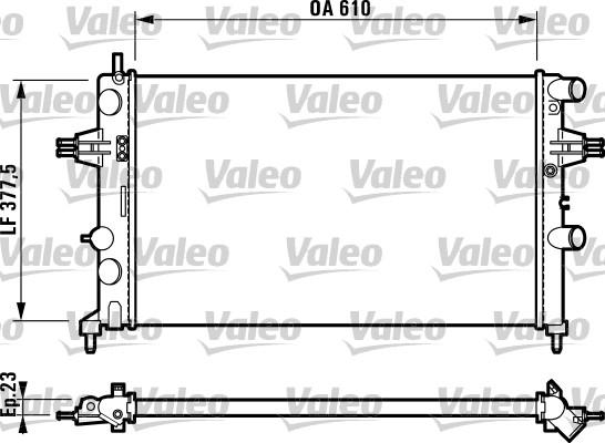 Valeo 732551 - Радиатор, охлаждане на двигателя vvparts.bg