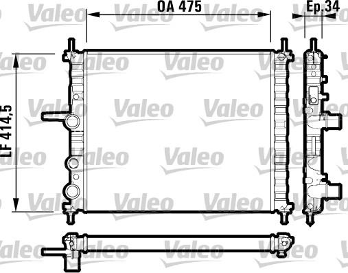 Valeo 732557 - Радиатор, охлаждане на двигателя vvparts.bg